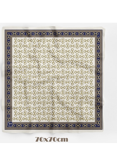 Eyer Motif Desen 70 70cm Bandana/fular Çok Renkli