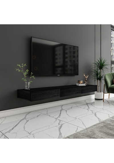 Avalon 3 Kapaklı Duvara Monte Tv Sehpası 140 Cm, Modern Minimal Tasarım, Tv Ünitesi - Ahşap Siyah Ahşap Siyah Avalon 3 Kapaklı Duvara Monte Tv Sehpası 140 Cm, Modern Minimal Tasarım, Tv Ünitesi - Ahşap Siyah Ahşap Siyah