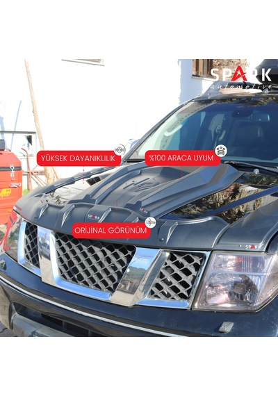 Nissan Navara 2006-2015 Yıl Aralığı Uyumlu Ön Kaput Scoop Siyah