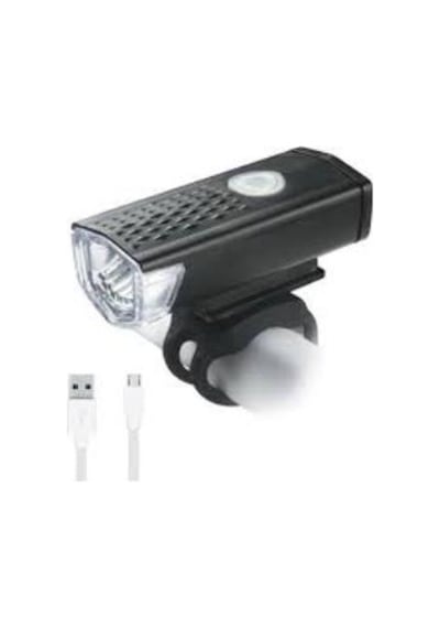 Baisk 300 Lümen Bisiklet Ön Far Işık Aydınlatma Lamba Usb Led Çak Siyah