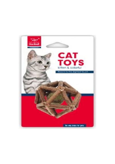 Nunbell Matatabi Catnip Top 7 Cm Doğal Gümüş Asma Çubuklu Kedi Otlu Kedi Oyuncağı