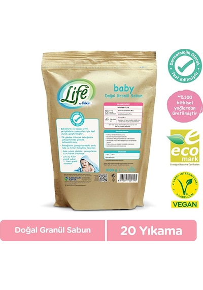 Life By Fakir Baby Doğal Granül Sabun 1000 Gr 5 Adet