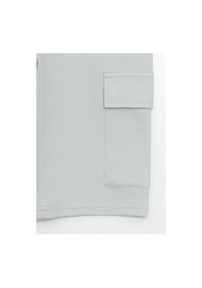 LC Waikiki Beli Lastikli Erkek Çocuk Kargo Şort Lıght Grey