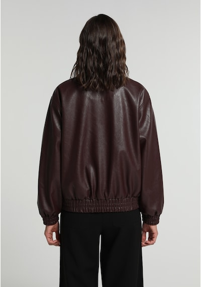 Colin's Colins Regular Fit Shirt Neck Fermuarlı Astarlı Kaplamalı Kadın Bordo Mont Pu Cl1081121 Q1.v1 Bur Burgundy