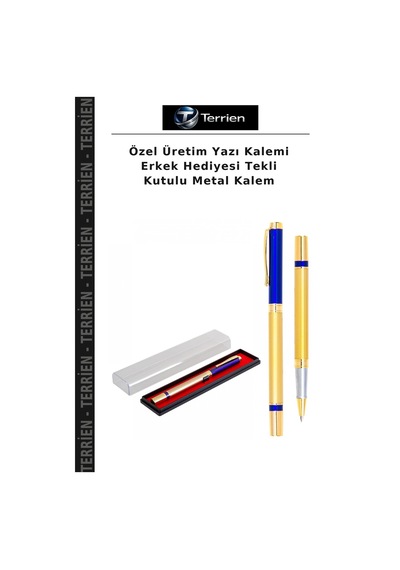 Özel Üretim Yazı Kalemi Erkek Hediyesi Tekli Kutulu Metal Kalem Çok Renkli