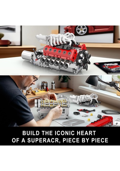 Mould King V12 Engine Model Kit +1366 Parça