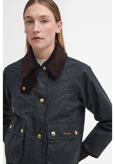 Barbour Cropped Beadnell Yağlı Ceket Sg51 Sage-ancient Yeşil