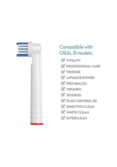 Oral-B Şarjlı Diş Fırçası Uyumlu 4 Adet Yedek Başlık 4 Adet Kapak
