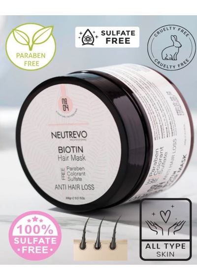 Neutrevo Professional No:4 Biotin Serisi Dökülme Karşıtı Saç Bakım Maskesi 300 Ml