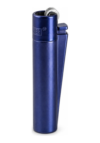Clipper Desenli Metal Gaz Dolumlu Çakmak Özel Kutulu Premium Model Mavi