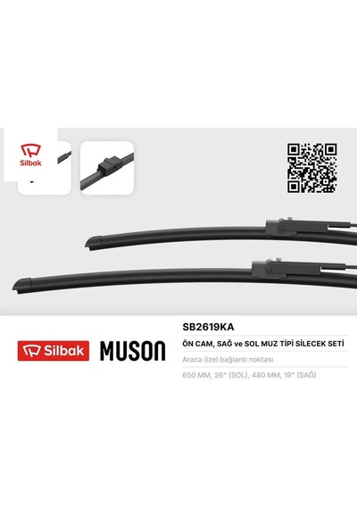 Silecek Süpürgesi Muz Tipi 650/480mm C5 01-03 - Prımera Iı Sılbak
