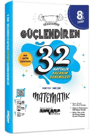 8. Sınıf Okyanus 5'li Deneme + Ankara Güçlendiren 32 Haftalık Kazanım Denemeleri Set 2024 Lgs