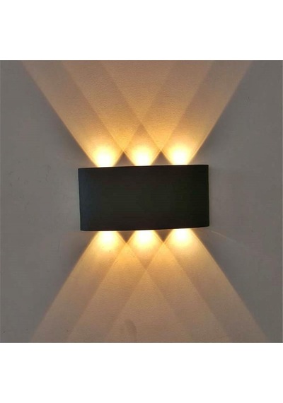 Dekoratif Çift Yönlü Duvar Aydınlatma Led Aplik Duvar Lambası Cata Haiti 10 Watt Desenli Duvar Aplik Amber Renk Işık Diğer