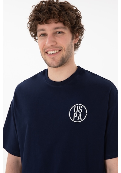 U.S. Polo Assn. Erkek Oversize Fit Bisiklet Yaka Lacivert Tişört 50305904-VR033
