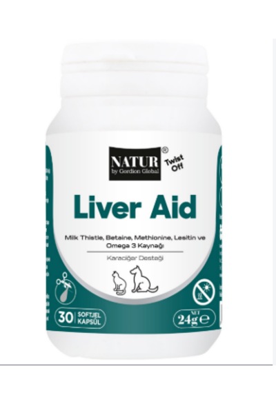 Natur Liver Aid Twist-off Kedi Köpek Karaciğer Koruyucu Ve Enginar Ekstreli Takviye 30 Cp