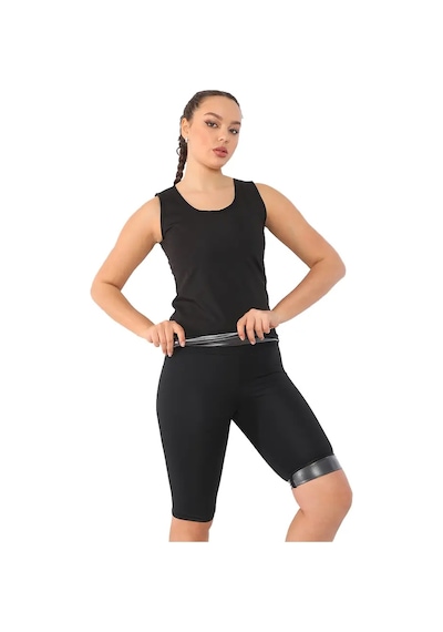 Enenstyle Fashıon Boutıque Termal Sauna Şort Atlet Takım Siyah