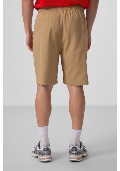Tommylife Koyu Bej Standart Fit Dokuma Hafif Esnek Chino Şort - 81290 Koyu Bej