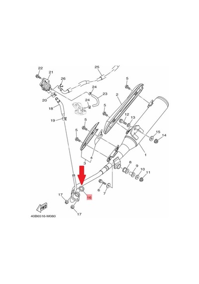 Yamaha Crypton C8 T110 Or.  Egzoz Contasi 4S9-E4613-00 556896046