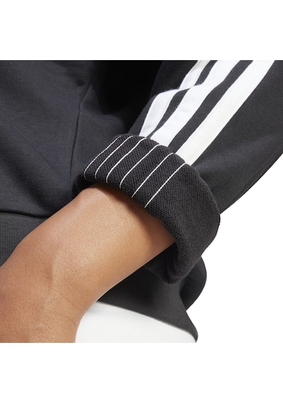 Black/whıte Adidas Kadın Günlük Sweatshirt Essentials 3-stripes French Terry Sweatshirt Je0016 SiYAH
