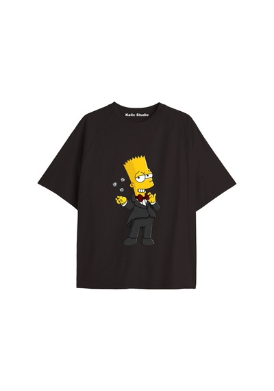 Kalic Studio Y2k Vintage Simpson Baskılı Siyah T-shirt Kod 293 Siyah-293 Kalic Studio Y2k Vintage Simpson Baskılı Siyah T-shirt Kod 293 Siyah-293