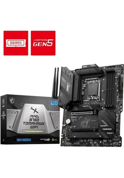 Msı Mag B760 Tomahawk Wıfı Ddr5 5400mhz 1xhdmı 1xdp 3xm.2 Usb 3.2 Atx 1700p 12. / 13. Ve 14. Nesil İşlemci Uyumlu