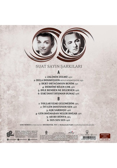 Zeki Müren Suat Sayın Şarkıları - Plak
