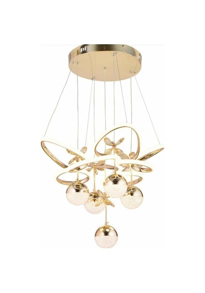 Modern Sarkıt 5 Toplu 3 Renk Sarkıt Led Avize Kral Tacı Gold