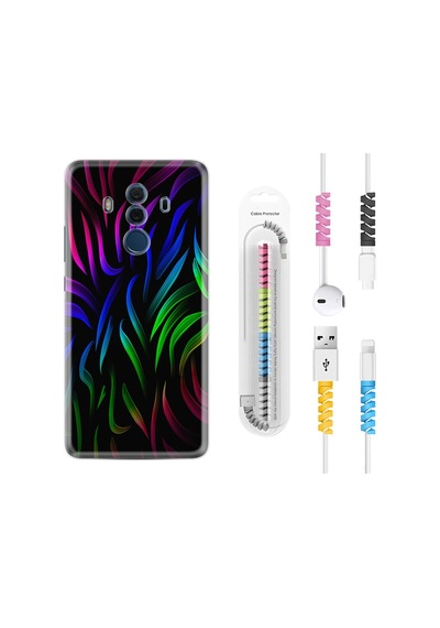 Huawei Mate 10 Pro Kılıf Kablo Koruyuculu Color Lines 1698