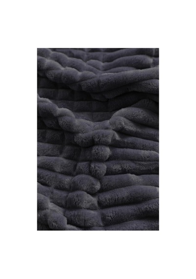 Axesso Merinos Modern Line Tek Kişilik Battaniye - Koyu Gri Siyah