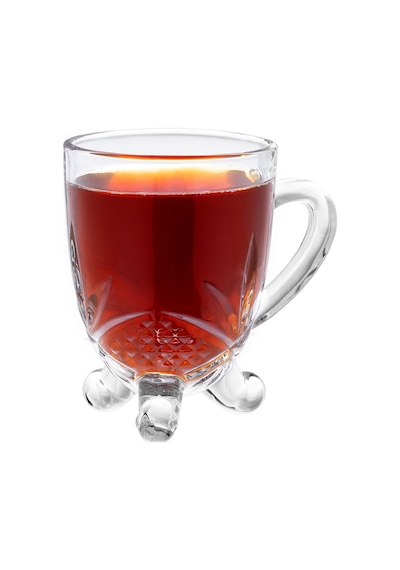 Dublin 4'lü Çay Fincanı Seti - Şeffaf - 210 Ml Çok Renkli