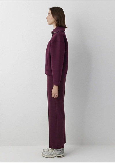 Mavi Fermuarlı Sweatshırt Fig Bordo