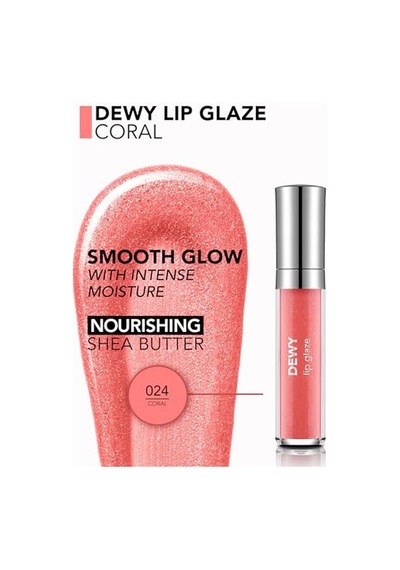 Flormar Dewy Lip Glaze Nemlendirici Etkili Yarı Transparan Dudak Parlatıcısı - 024 Coral - 8682536069441