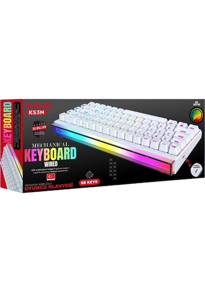 K-snake Ks3n Mekanik Klavye - Rgb Red Switch Gaming Klavye