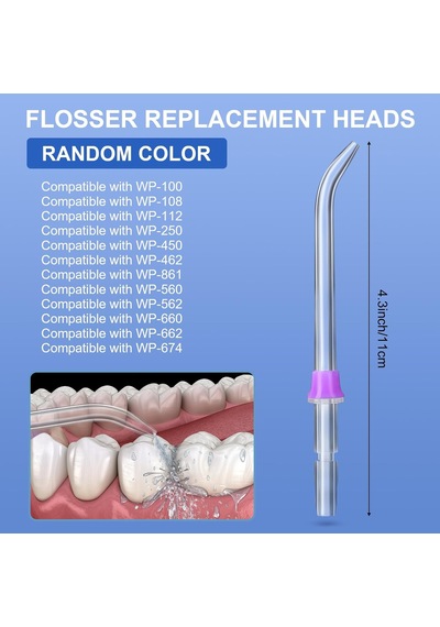 Ağız Hijyeni Aksesuarları Standart Su Hortumu Plastik Saplı Flosser Yedek Jet Ucu, Waterpik Oral Sulayıcı Wp-100 Wp-300 Wp-660 Wp-900 4 Adet İle Uyumlu
