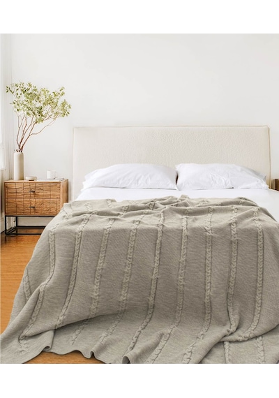 Koza Home Trenza Vizon Tek Kişilik Battaniye 15036