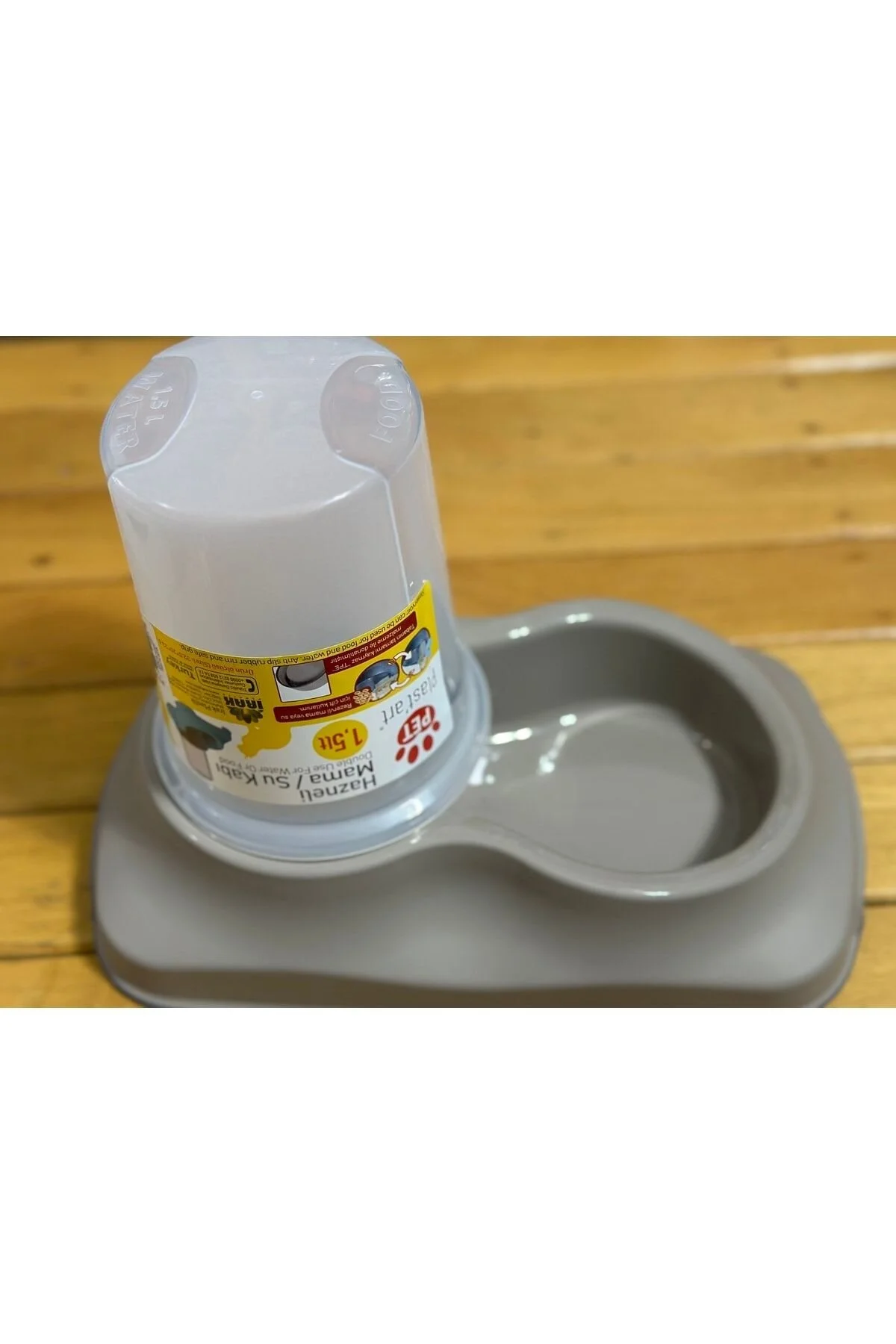 Kedi Köpek Patili Dostlar İçin Hazneli Mama Kabı / Su Kabı 1,5 Lt