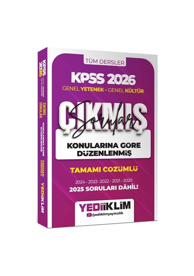 2026 Kpss Genel Yetenek Genel Kültür Konularına Göre Düzenlenmiş Tamamı Çözümlü Çıkmış Sorular