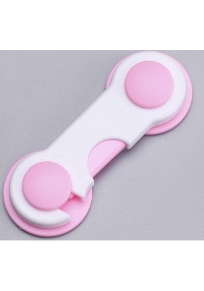Demethome Dolap Çekmece Klozet Kapak Kilidi Pembe 10'lu Çok Renkli