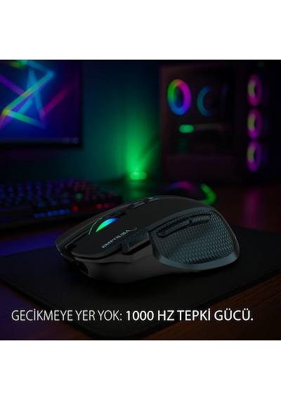 Profesyonel 8 Tuşlu Rgb Gaming Oyuncu Mouse Bluetooth 5.3 Kablosuz & Kablolu Img-gt22