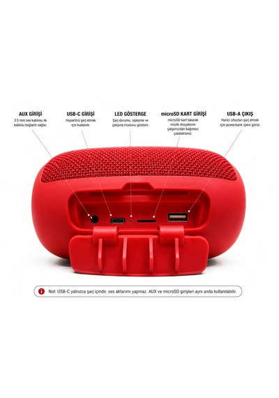 Booms Box3 Rbg Hoparlör Süper Bass Bluetooth Fm Radyo Udb Aux Tf Kart Desteği Renkli Led Işıklı 2 Hoparlörlü 5.3 Bluetooth Su Dayanıklı Taşınabilir