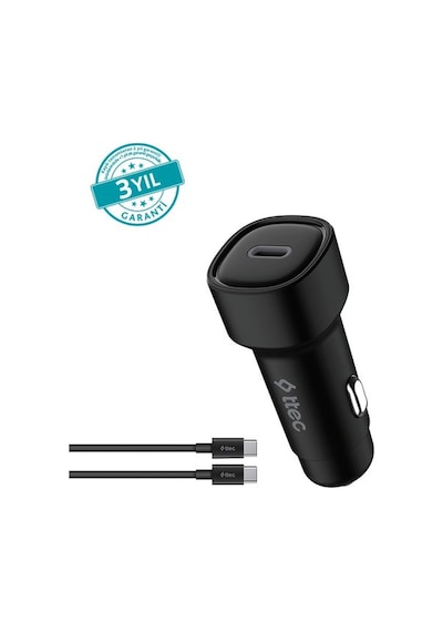 Ttec Smartcharger Pd 30w Araç Hızlı Şarj Aleti Usb-c - Usb-c 3a Kablo - 2ckp01cs