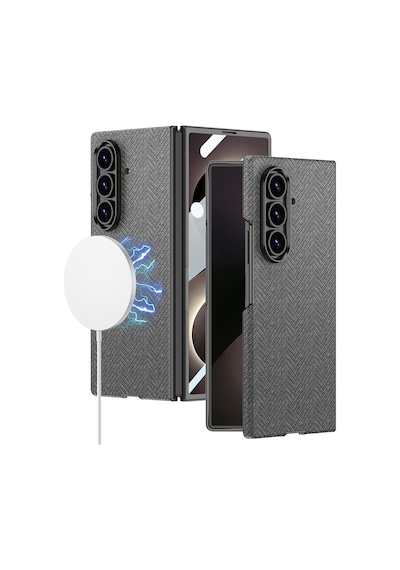 Galaxy Uyumlu Z Fold 8 Ultra Kılıf M-safe Şarj Özellikli Pazarplus Kıpta Kpt-11 Sert Pc Kılıf Siyah