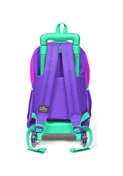Coral High Kids Pembe Mor Renk Geçişli Üç Bölmeli Çekçekli Okul Sırt Çantası 23962