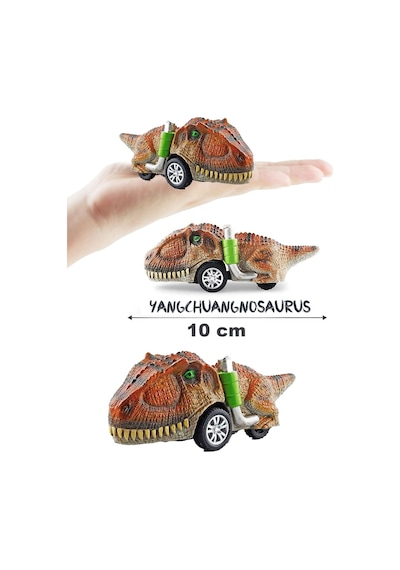 2 Adet Dinozor Oyuncakları Mini Dinozor Arabaları Oyuncak Çek Bırak Dinozor Figürleri Giganoto-yangchuang