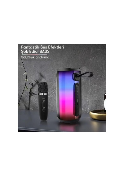 Northcity Pluse 5 Mikrofonlu Rgb Kablosuz Hoparlör - Siyah