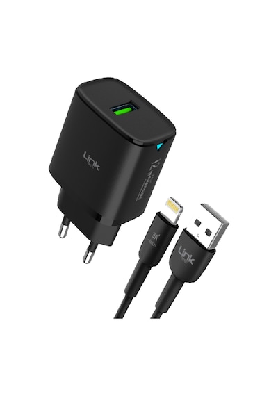 Linktech C302 12w Auto Id Lightning Kablolu Şarj Aleti Set