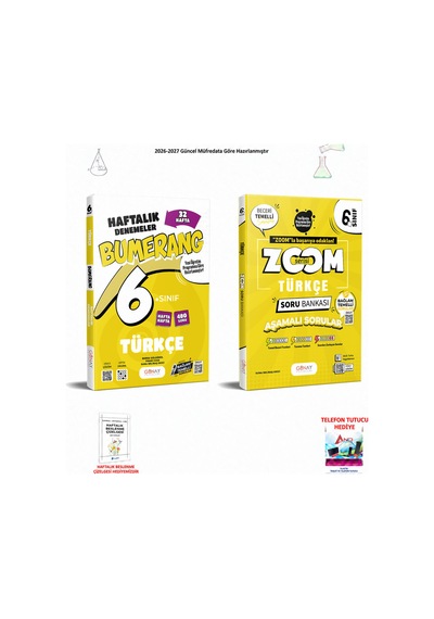 Günay 6. Sınıf Türkçe 044 Hediyeli 2 Kitap Seti