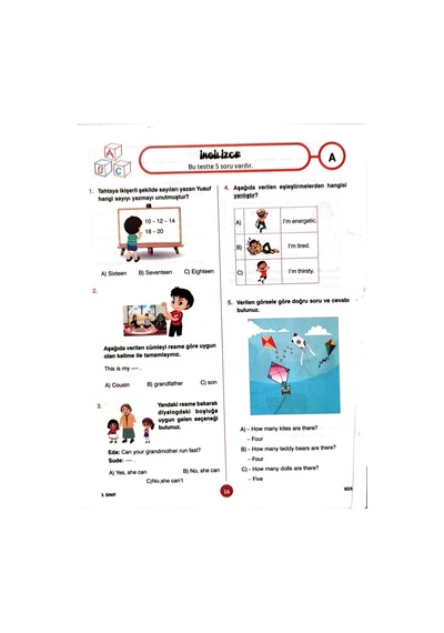 3.sınıf Deneme Sınavı - 4 Kitapcık