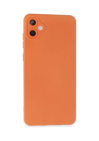Newface Samsung Galaxy A05 Kılıf Nano İçi Kadife Silikon - Turuncu
