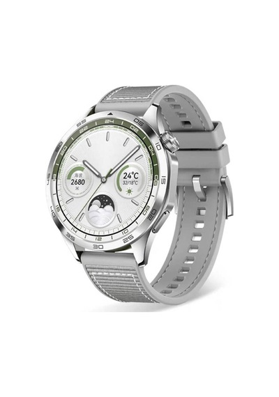 Samsung Gear S3 İle Uyumlu Spor Örgü Desenli Dikişli 22mm Silikon Kordon
